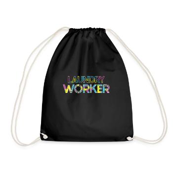 Wash workers - Drawstring Bag - black - Front