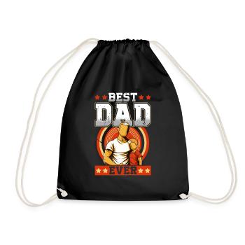 Best Dad Forever - Drawstring Bag - black - Front