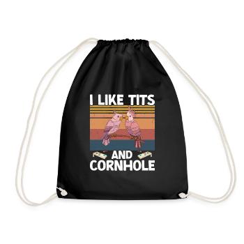 Cornhole - Turnbeutel - Schwarz - Vorne