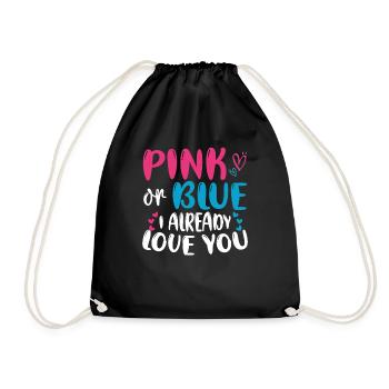 I Already Love You Birth Pregnancy - Drawstring Bag - black - Front