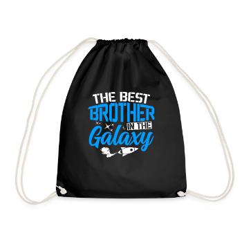 The Best Brother In The Galaxy Family Friend - Drawstring Bag - black - Front