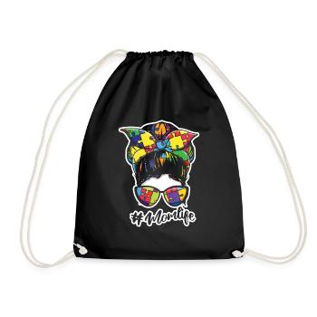 Proud Mom Mommy Puzzle Autism Awareness - Sac de sport léger - noir - Devant
