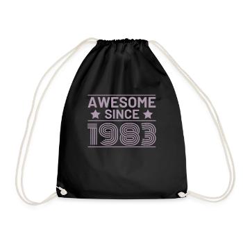 1983 Anniversaire Rétro - Sac de sport léger - noir - Devant