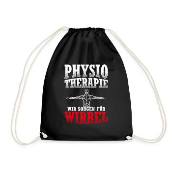 Physiotherapeut Sport Therapeut Spruch Geschenk Ph - Turnbeutel - Schwarz - Vorne