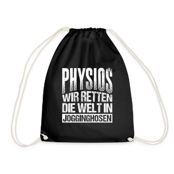 Physiotherapeut Sport Therapeut Spruch Geschenk Ph - Turnbeutel - Schwarz - Vorne