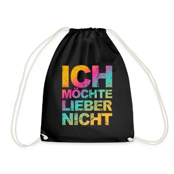 Bartleby der Schreiber - Ich möchte lieber nicht - Turnbeutel - Schwarz - Vorne
