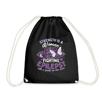 Femmes guerrières de l’épilepsie - Sac de sport léger - noir - Devant