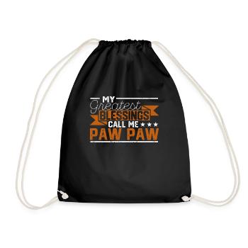 My Greatest Blessings Call Me Paw Paw Vintage - Drawstring Bag - black - Front