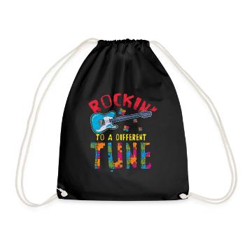 Rocking Different Tune Sensibilisation à l’autisme - Sac de sport léger - noir - Devant
