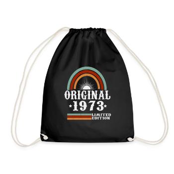 Original 1973 Vintage vintage retro anniversaire - Sac de sport léger - noir - Devant