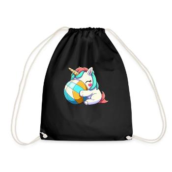 Unicorn Spike Squad Volleyball für Mädchen - Turnbeutel - Schwarz - Vorne