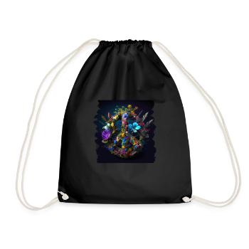Hippie Festival Love Vintage Peace Sign - Sac de sport léger - noir - Devant