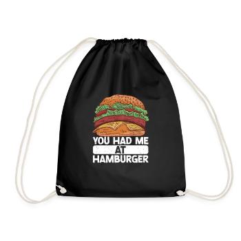 Hamburger - Drawstring Bag - black - Front