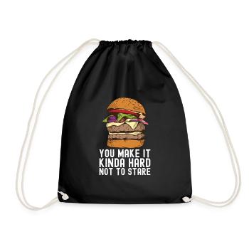 Hamburger - Drawstring Bag - black - Front