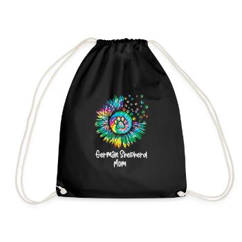 Berger allemand Tournesol Maman - Sac de sport léger - noir - Devant