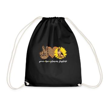 Berger allemand Tournesol Maman - Sac de sport léger - noir - Devant