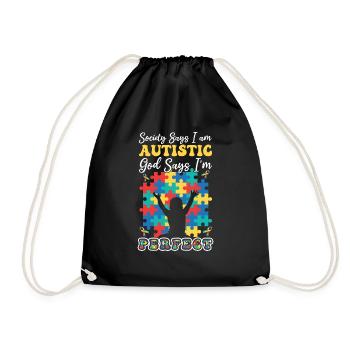 Dieu parfait dit puzzle de sensibilisation à l’autisme - Sac de sport léger - noir - Devant