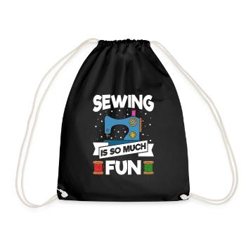 La couture, c’est tellement amusant - Sac de sport léger - noir - Devant