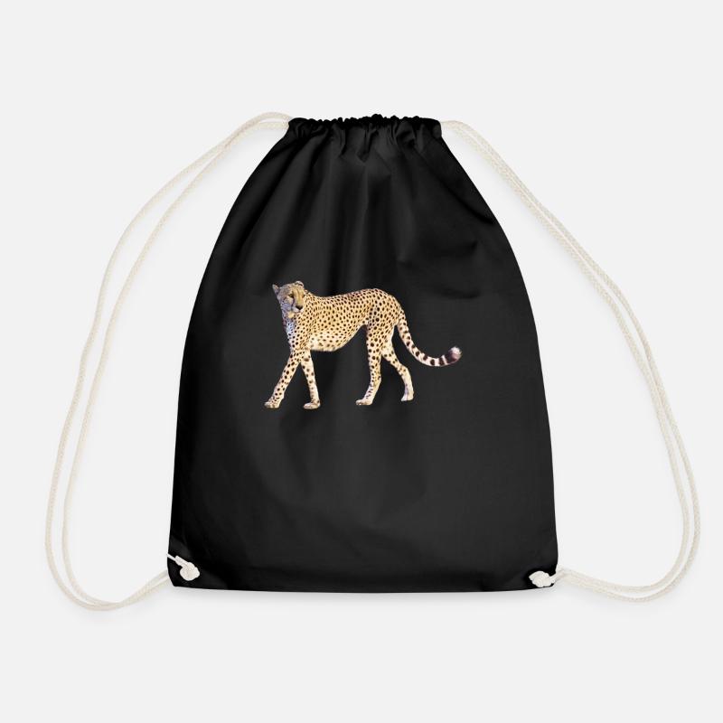 Guépard - Gros Chat - Chat - Faune en Afrique - Sac de sport léger - noir