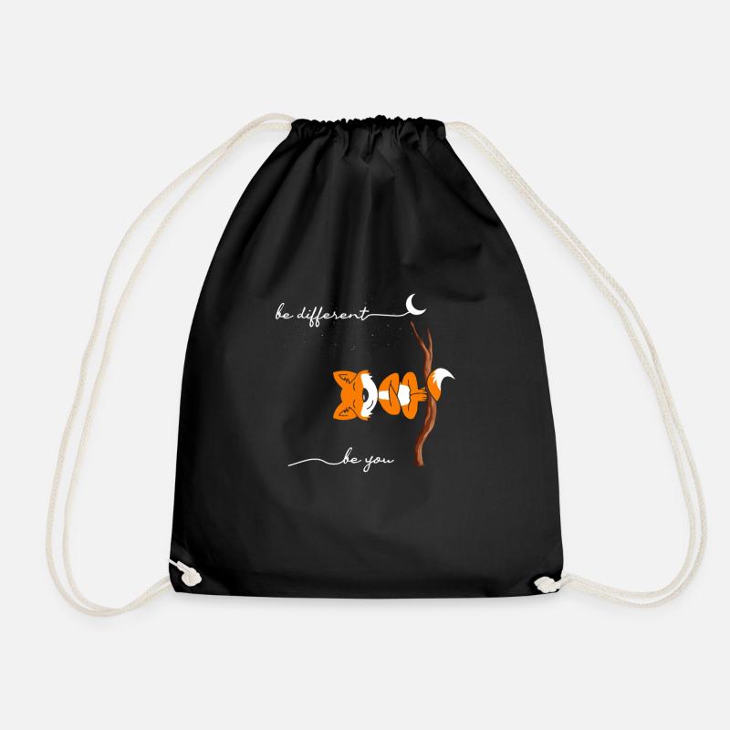 Be Different Fox Be You Autism Awareness Fox - Turnbeutel - Schwarz