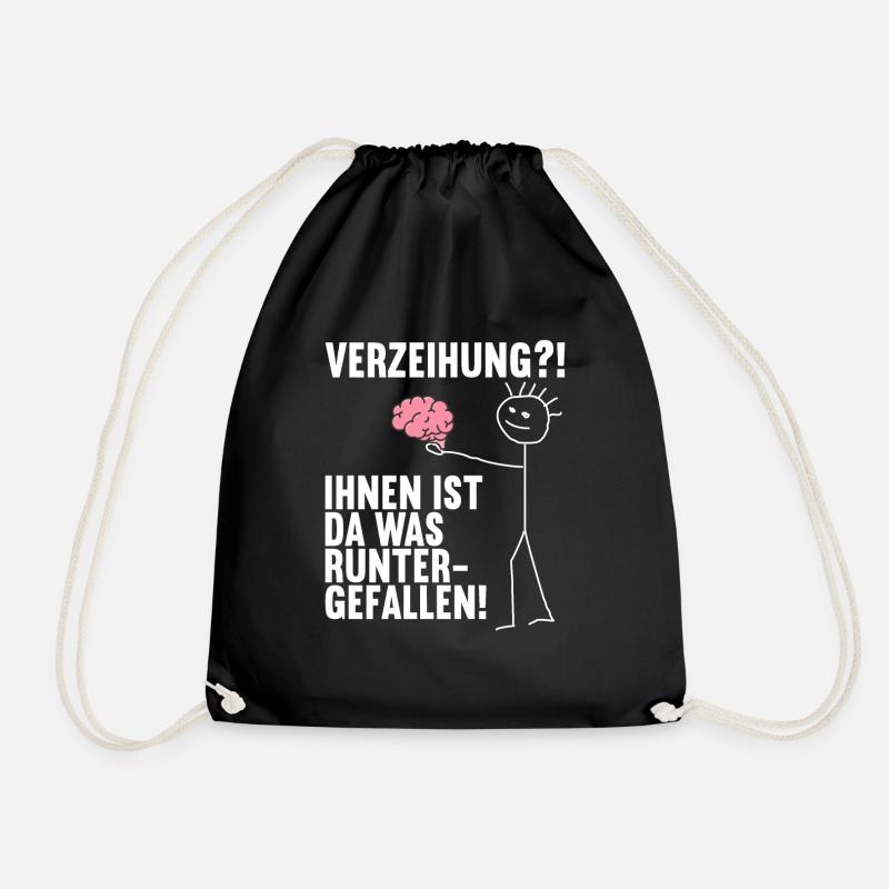 Dir ist da was runtergefallen Gehirn - Turnbeutel - Schwarz