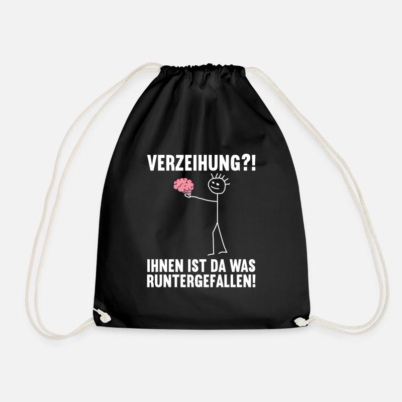 Dir ist da was runtergefallen Gehirn - Turnbeutel - Schwarz