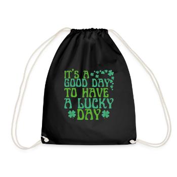 it's a good day to have a lucky, Funny St Patricks - Sac de sport léger - noir - Devant