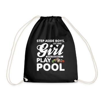 Cette fille vous montre comment jouer au billard - Sac de sport léger - noir - Devant