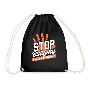Anti-Bullying Orange Bully Awareness - Drawstring Bag - black - Front