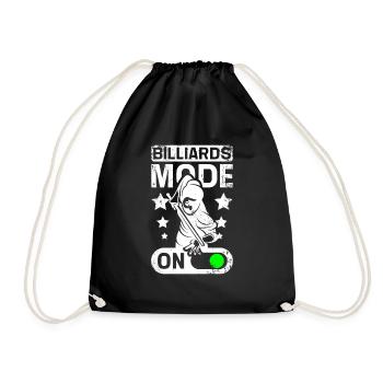 Billiards mode on - Drawstring Bag - black - Front