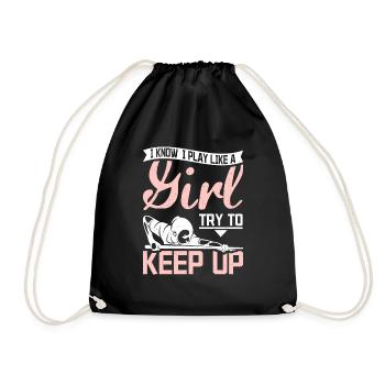 Je joue comme une fille essaie de suivre le billard - Sac de sport léger - noir - Devant