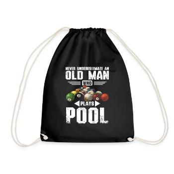 Ne sous-estimez jamais un vieil homme qui joue au billard - Sac de sport léger - noir - Devant