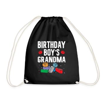 Birthday Kids Grandma Building Blocks - Sac de sport léger - noir - Devant