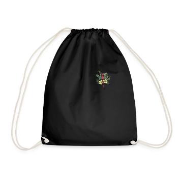 Macaw Parrot I South America Exotic bird for - Drawstring Bag - black - Front
