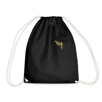 Macaw Parrot I South America Exotic bird for - Drawstring Bag - black - Front