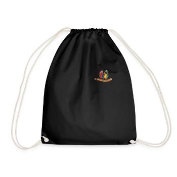 Macaw Parrot I South America Exotic bird for - Drawstring Bag - black - Front