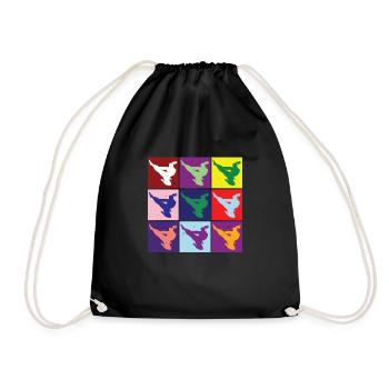 Karaté Rétro Cool | Karaté - Sac de sport léger - noir - Devant