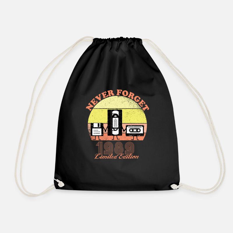 Never Forget 1989 Birthday - Limited Edition - Vin - Turnbeutel - Schwarz