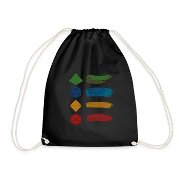 Role-playing game D20 Dice Board Game Game Night - Drawstring Bag - black - Front