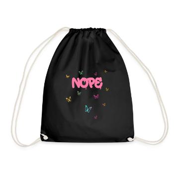 NOPE - sei kein ja-Sager! - Turnbeutel - Schwarz - Vorne
