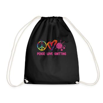 Tricoter Cravate Tie Dye Peace - Sac de sport léger - noir - Devant