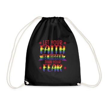 Que la foi soit plus grande que votre peur - Sac de sport léger - noir - Devant