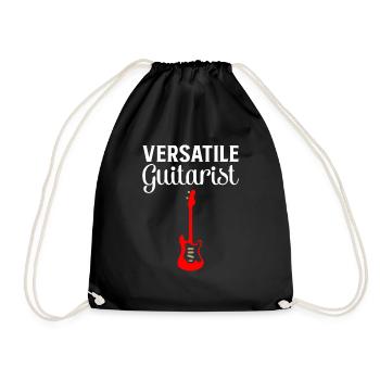Vielseitiger Gitarrist - Turnbeutel - Schwarz - Vorne