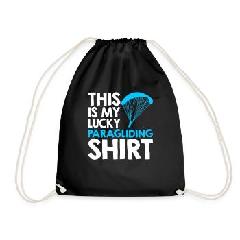 C’est ma chemise porte-bonheur en parapente - Sac de sport léger - noir - Devant