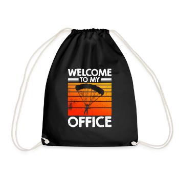 Welcome To My Office - Turnbeutel - Schwarz - Vorne