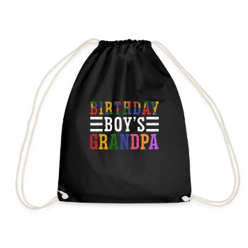 Anniversaire Garçon Grand-père Blocs de construction - Sac de sport léger - noir - Devant
