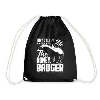 Honey Badger They Call Me the Honey Badger - Drawstring Bag - black - Front