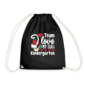 Kindergarten Teacher Team Kindergarten Teacher - Drawstring Bag - black - Front