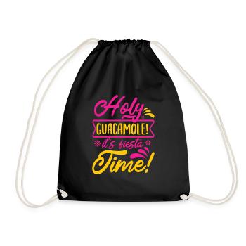 HOLY GUACAMOLE TIME - Drawstring Bag - black - Front