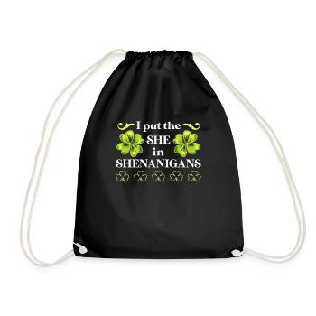 J’ai mis le She in Shenanigans St Patrick’s Day - Sac de sport léger - noir - Devant